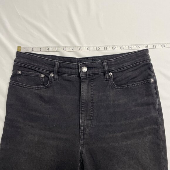 LAUREN RALPH LAUREN JEANS WOMENS 12 HIGH RISE STRAIGHT STRETCH SKINNY BLACK - Picture 10 of 12